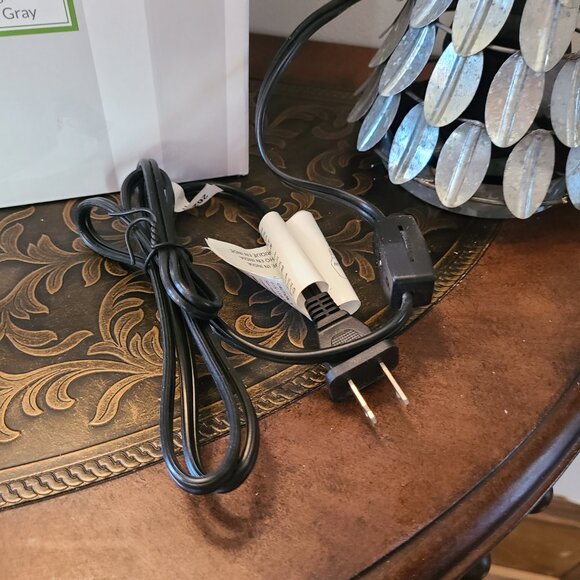 CHRISTMAS TREE WARMER SCENTSY ALL AGLOW Grey SMALL Metal Pine Tree Winter 9” - Picture 7 of 7